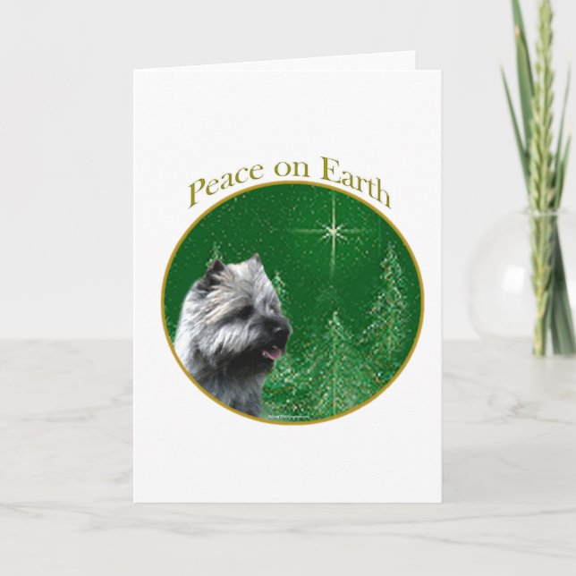 Cairn Terrier Peace Feiertagskarte (Vorderseite)