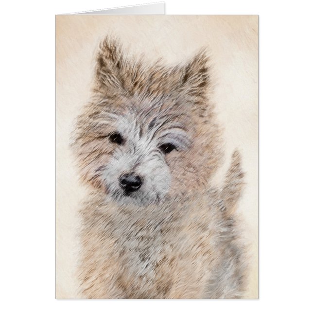 Cairn Terrier Peinture Chiot - Art Chien original (Devant)