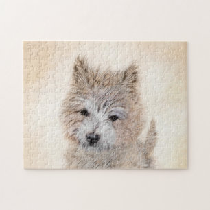 Cairn Terrier Puppy Painting - Original Dog Art