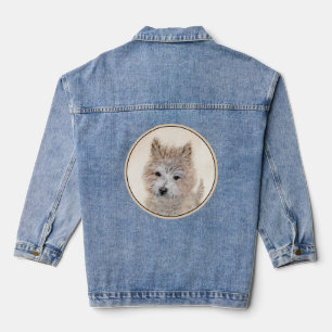 Cairn Terrier Puppy Painting - Original Dog Art Jeansjacke