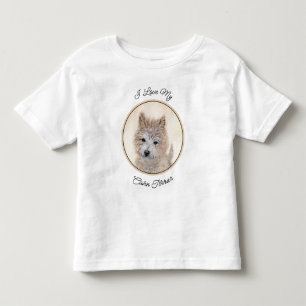 Cairn Terrier Puppy Painting - Original Dog Art Kleinkind T-shirt