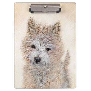 Cairn Terrier Puppy Painting - Original Dog Art Klemmbrett