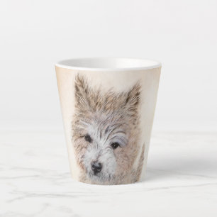 Cairn Terrier Puppy Painting - Original Dog Art Milchtasse