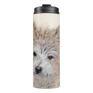 Cairn Terrier Puppy Painting - Original Dog Art Thermosbecher