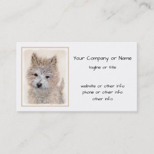 Cairn Terrier Puppy Painting - Original Dog Art Visitenkarte