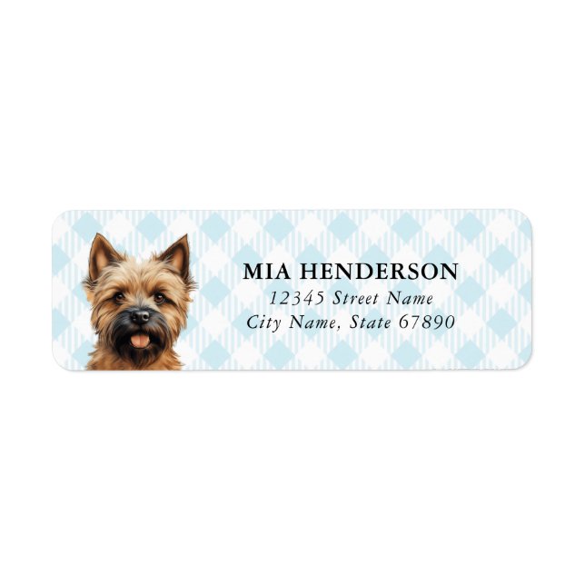 Cairn Terrier Rücksendeadressen-Aufklebers (Vorne)