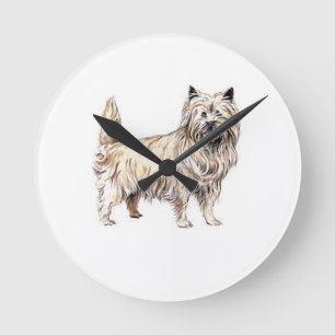 Cairn Terrier Runde Wanduhr