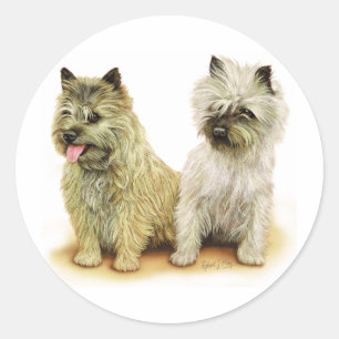 Cairn Terrier Runder Aufkleber