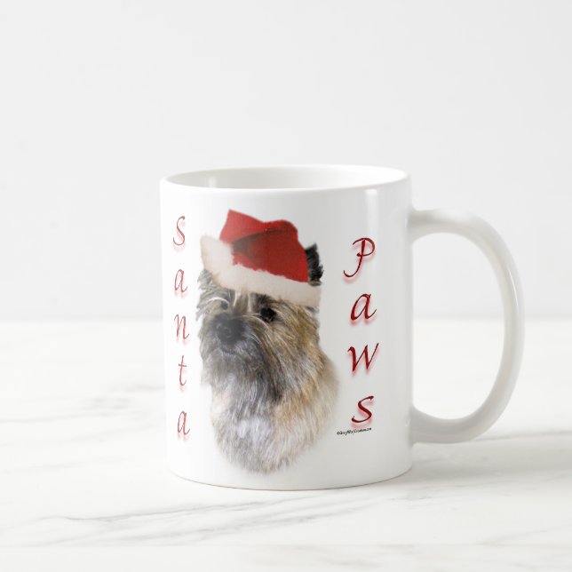 Cairn Terrier Santa Paws Kaffeetasse (Rechts)