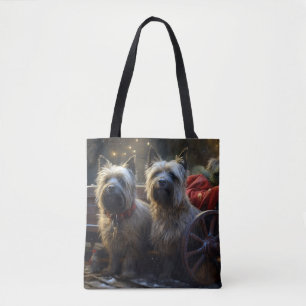 Cairn Terrier Snowy Sleigh Weihnachtsdekor Tasche