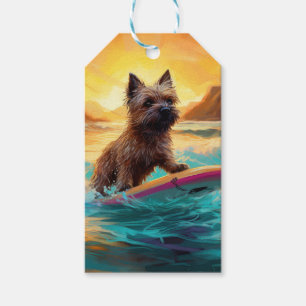 Cairn Terrier Strand Surfen Malerei Geschenkanhänger