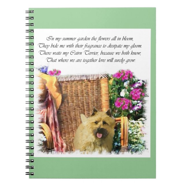 Cairn Terrier Summer Garden Notizblock (Vorderseite)