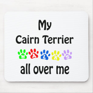 Cairn Terrier Walks Design Mousepad