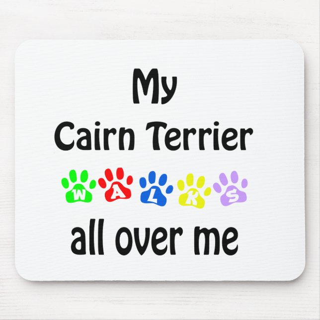 Cairn Terrier Walks Design Mousepad (Vorne)