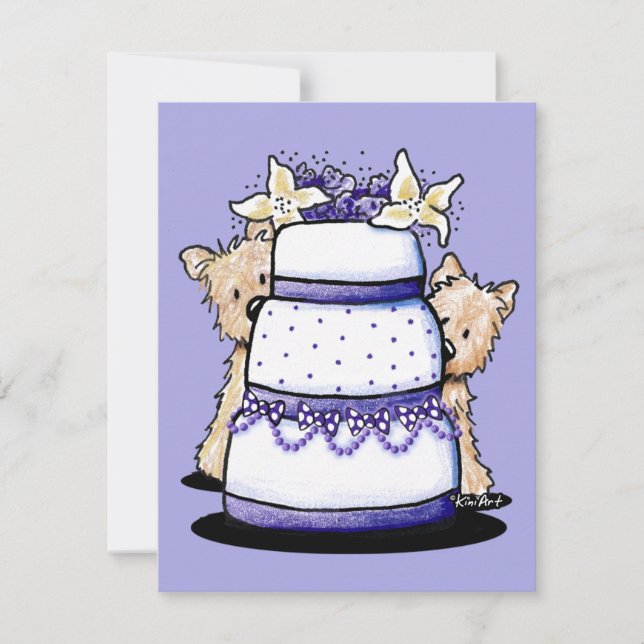 Cairn Terrier Wedding Einladungen (Vorderseite)