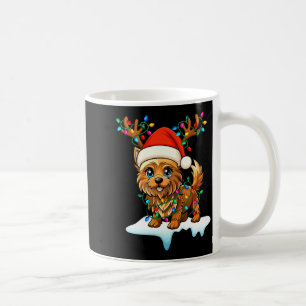 Cairn Terrier Weihnachten Santa Hut Rentier Lichte Kaffeetasse