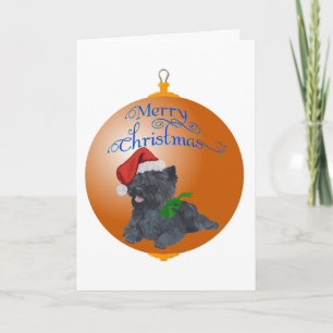 Cairn Terrier Weihnachtsbaumanhänger Feiertagskarte