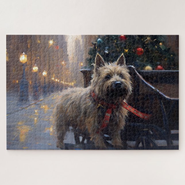 Cairn Terrier Weihnachtsfeiertage (Horizontal)