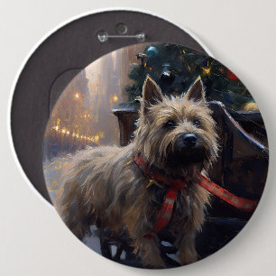 Cairn Terrier Weihnachtsfeiertage Button