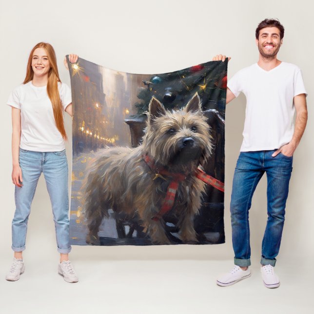 Cairn Terrier Weihnachtsfeiertage Fleecedecke (Beispiel)