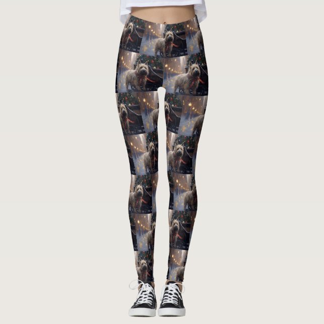 Cairn Terrier Weihnachtsfeiertage Leggings (Vorderseite)