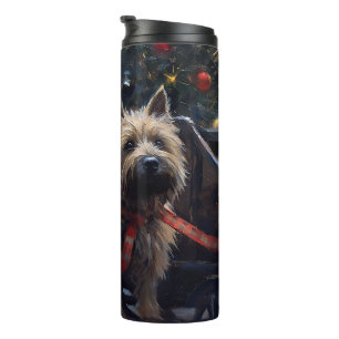 Cairn Terrier Weihnachtsfeiertage Thermosbecher