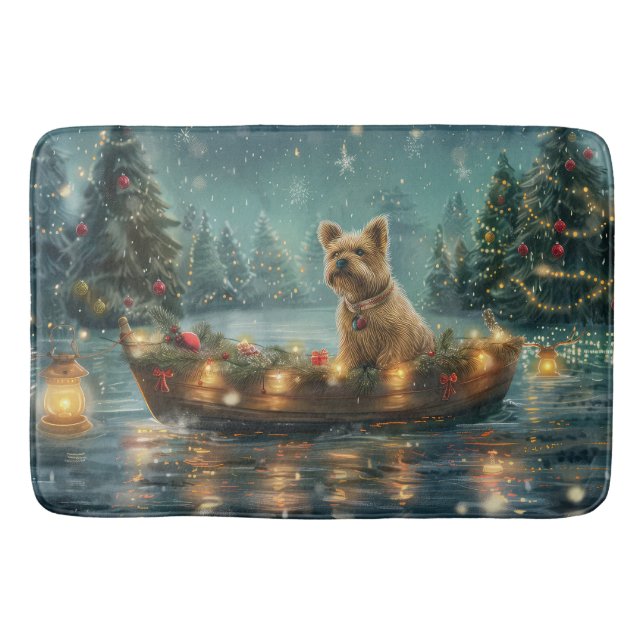 Cairn Terrier Weihnachtsfest Badematte (Vorderseite)