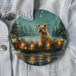 Cairn Terrier Weihnachtsfest Button