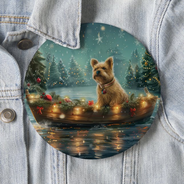 Cairn Terrier Weihnachtsfest Button (Beispiel)