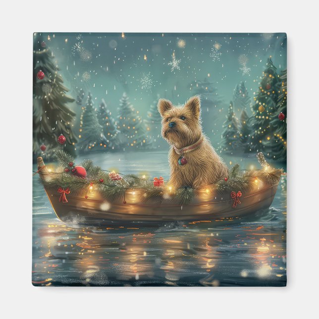 Cairn Terrier Weihnachtsfest Magnet (Vorne)