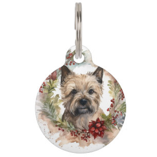 Cairn Terrier Weihnachtsmann Festliche Jungfrau Haustiermarke