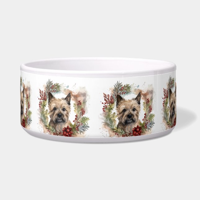 Cairn Terrier Weihnachtsmann Festliche Jungfrau Napf (Vorderseite)