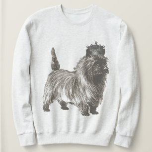 Cairn Terrier Welpe Vintage-Illustration Sweatshirt