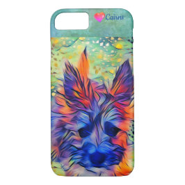 Cairn-Terrier-Welpen-Hundniedlicher bunter iPhone Case-Mate iPhone Hülle