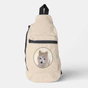 Cairn Terrier Welpen Malerei Süße Originale Hunde Crossbody Bag