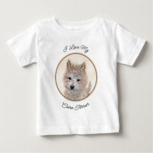 Cairn Terrier Welpenmalerei - Originale Hundekunst Baby T-shirt