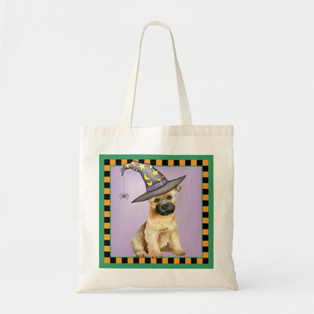 Cairn Terrier Witch Tote Bag Tragetasche (Vorne)