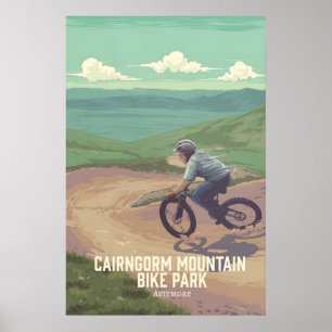 Cairngorm Mountainbike Park Reiseplakat Poster