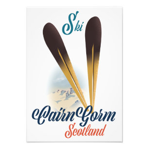 CairnGorm Schottland Skiposter Fotodruck