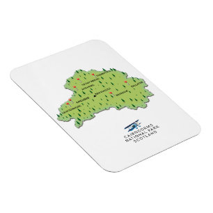 Cairngorms National Park Karte Magnet
