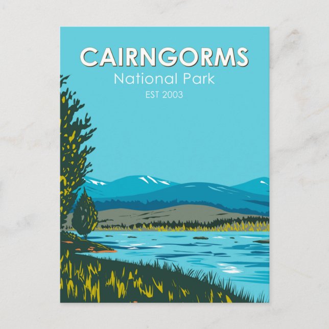 Cairngorms National Park Scotland Loch Morlich Postkarte (Vorderseite)