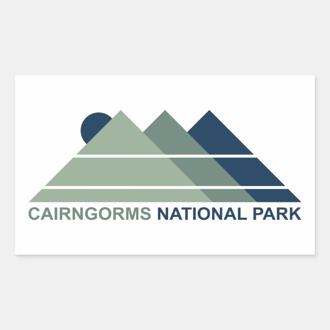 Cairngorms National Park Scotland Mountain Sun Rechteckiger Aufkleber (Vorderseite)