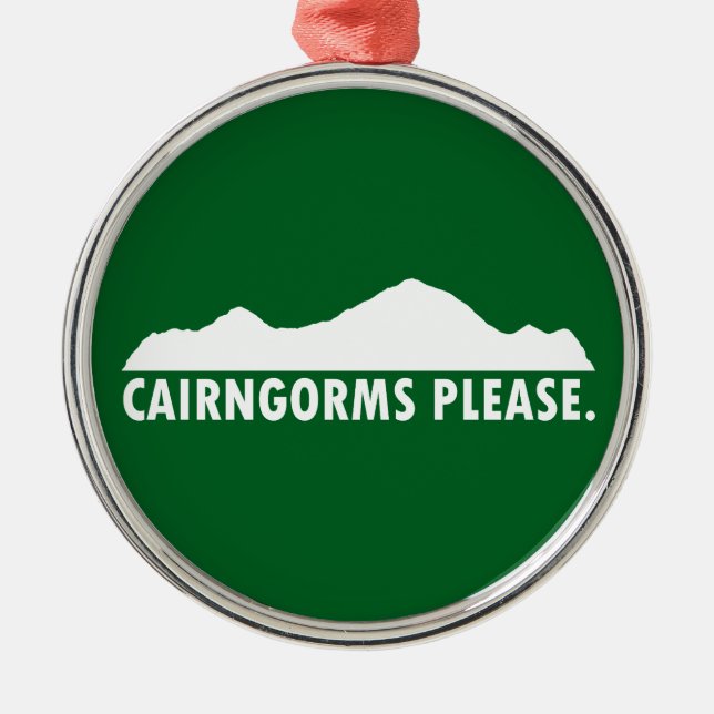 Cairngorms Nationalpark Bitte Ornament Aus Metall (Vorne)