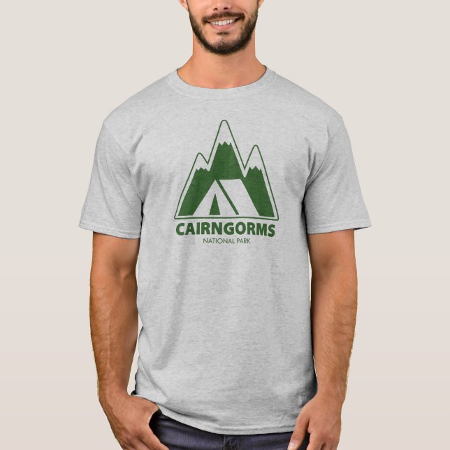 Cairngorms Nationalpark Camping T-Shirt (Vorderseite)