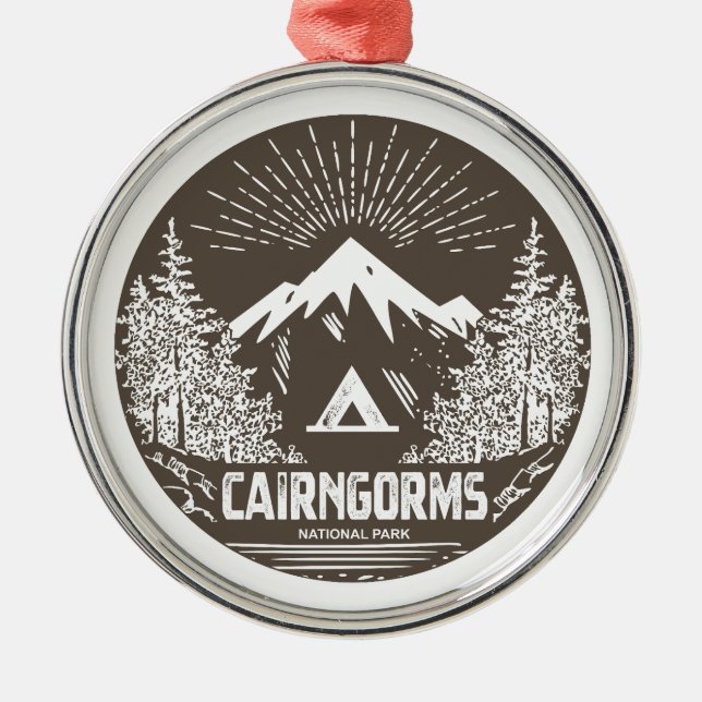 Cairngorms Nationalpark Schottland Ornament Aus Metall (Vorne)