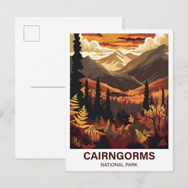 Cairngorms Nationalpark Schottlandia Postkarte (Vorne/Hinten)