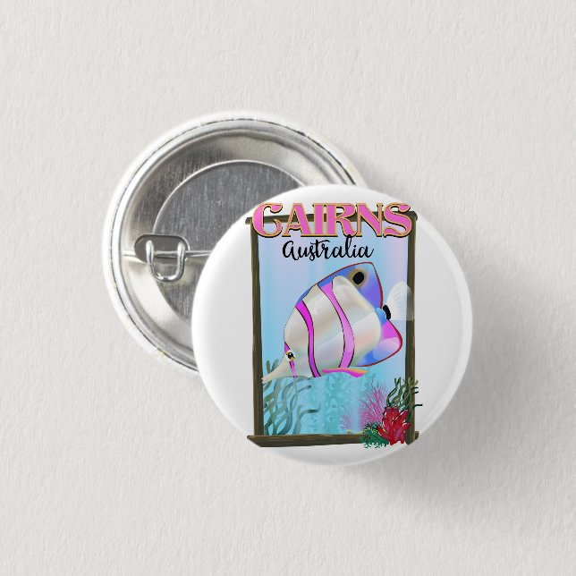Cairns Australia Holiday poster Button (Vorne & Hinten)
