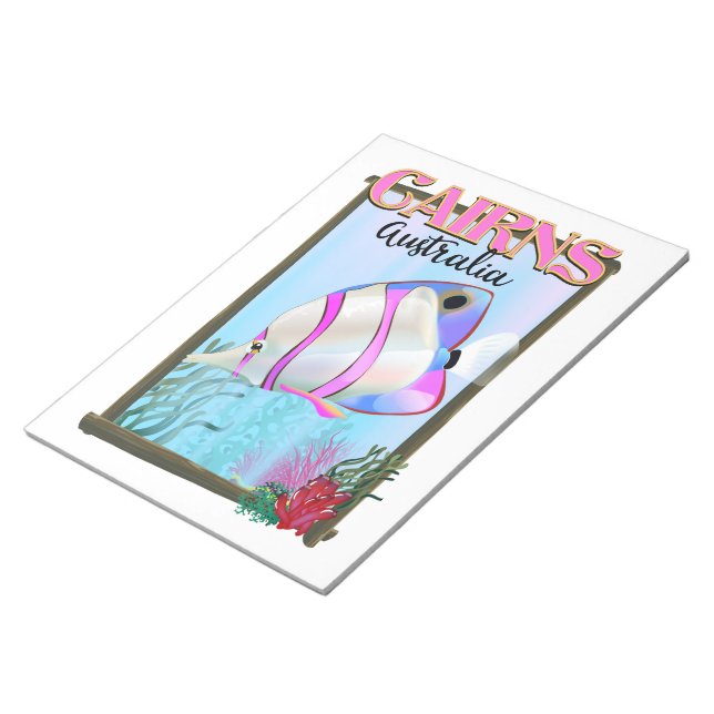 Cairns Australia Holiday poster Notizblock (angewinkelt)