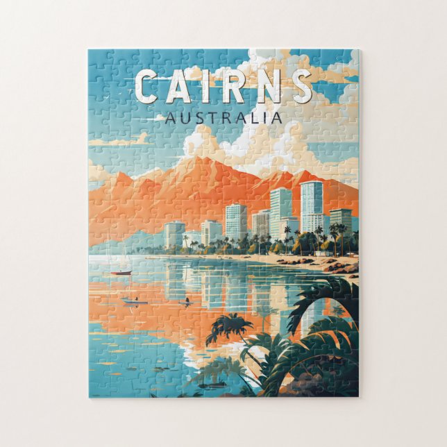 Cairns Australia Reisen Kunst Vintag (Vertikal)