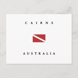 Cairns Australia Scuba Dive Flag Postkarte